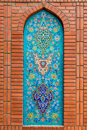Traditional Oriental Tiles in the moscue, handmade artの写真素材