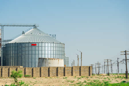 Oil storage tank In industrial areas. Crude oil storage plant For export.の写真素材