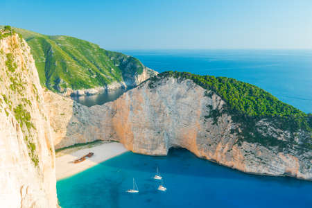 Navagio Beach - Shipwreck Beach, Zakynthos Island, Greeceの写真素材