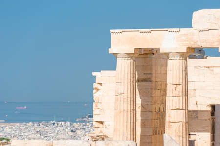 Parthenon temple in Acropolis at Athens, Greeceの写真素材