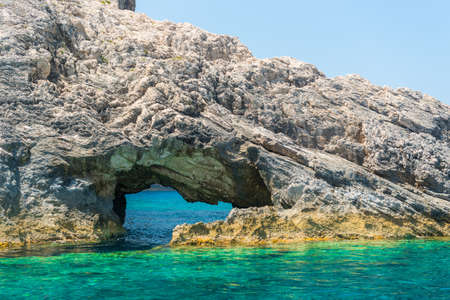 The famous Blue Caves in Zakynthos island, Greeceの写真素材
