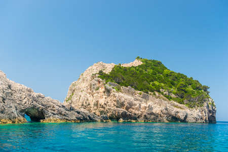 The famous Blue Caves in Zakynthos island, Greeceの写真素材