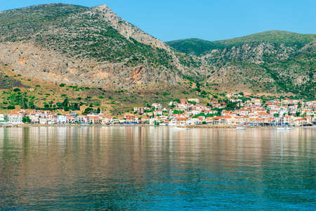 view of the Greek city of Monemvasia, Peloponnese, Greeceの写真素材