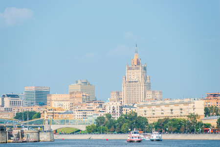 One of Stalin skyscrapers in Moscow, Russiaの写真素材