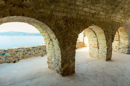 Cityscape at Monemvasia, architecture detail, Peloponnese, Greeceの写真素材