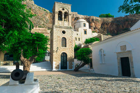Cityscape at Monemvasia, architecture detail, Peloponnese, Greeceの写真素材