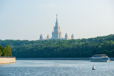 One of Stalin skyscrapers in Moscow, Russiaの写真素材