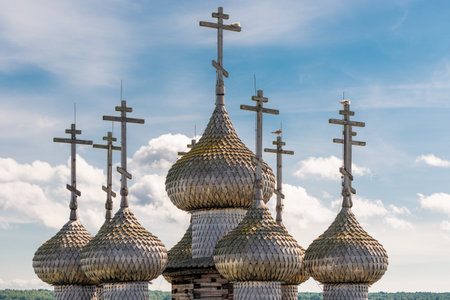 Church of the Transfiguration on Kizhi Island. The architectural ensemble of Kizhi Pogost. Russiaの写真素材