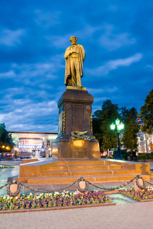Monument to the Russian genius of poetry Alexander Pushkin. Moscow. Russiaの写真素材