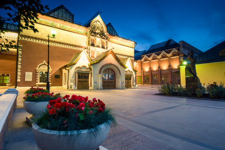 Evening view of the main entrance to the Tretyakov Art Gallery. Moscowの写真素材