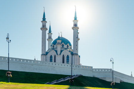 Picturesque view of the Kazan Kremlin Kul Sharif Mosque. Russiaの写真素材
