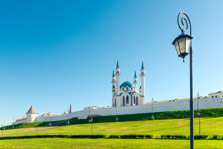 Picturesque view of the Kazan Kremlin Kul Sharif Mosque. Russiaの写真素材