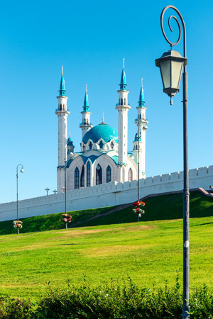 Picturesque view of the Kazan Kremlin Kul Sharif Mosque. Russiaの写真素材