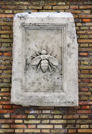 bas-relief of barberini bee, Vatican, Italyの写真素材