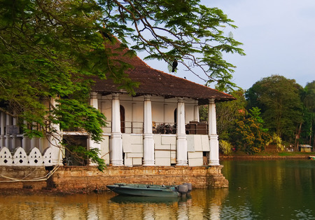 The Royal Summer House is in the Kandy lake, near Temple of Tooth Relic, Kandy, Sri Lankaのeditorial素材