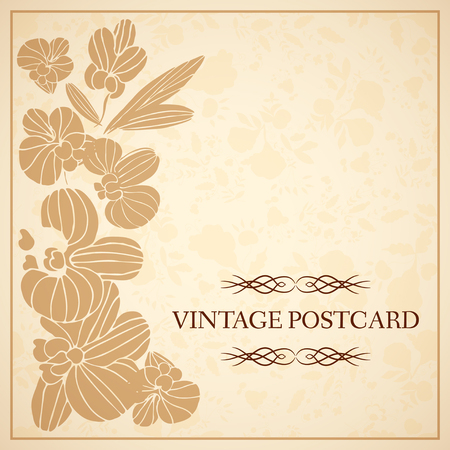 Orchid background, texture, background, frame doodle.のイラスト素材