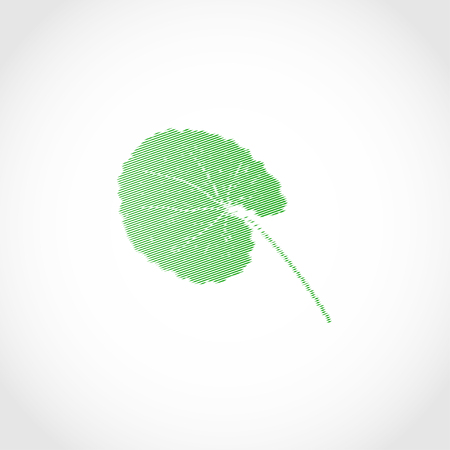 Gotu kola. leaf. Logo, embleml. Silhouette.のイラスト素材