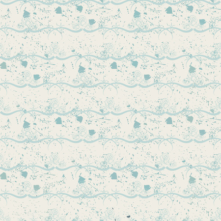 Blue roses on a blue background with spots. Abstract seamless.のイラスト素材