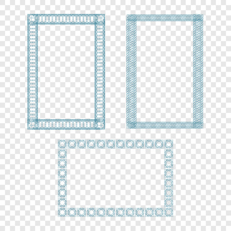Frame. Guilloche. It can be used as a protective layer for the certificates, diplomas, banknotes. Template. Transparent background.
のイラスト素材
