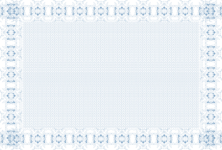 Guilloche.Frame. Template. It can be used for diploma, certificate, banknotes, diplomas. blueのイラスト素材