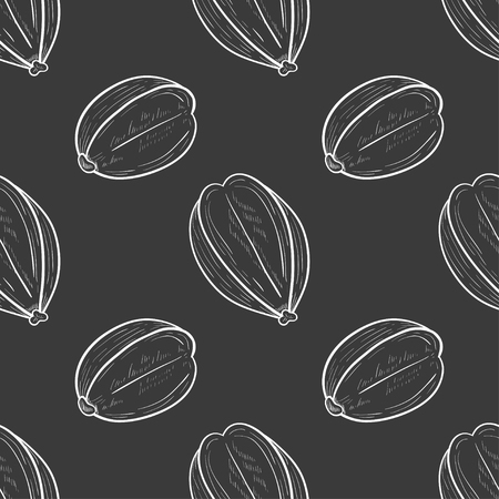 Arjuna. Fruit. Seamless, texture, background, wallpaper. Sketch. Monophonic.のイラスト素材