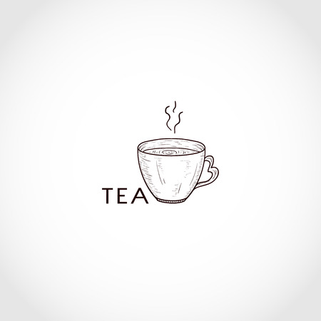 A cup. Sketch. Logo, symbol, emblem.のイラスト素材