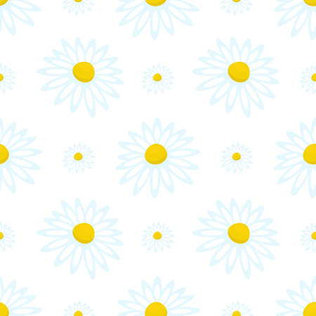 Seamless pattern with daisies. vector illustration.のイラスト素材