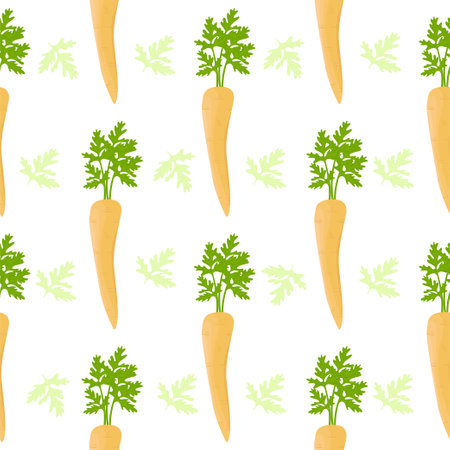 Parsnips. Seamless color pattern. Vector illustration