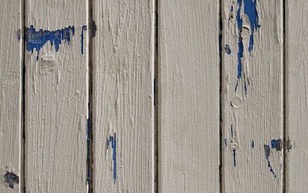 Pastel natural old wooden planks with blue paint texture background.の写真素材