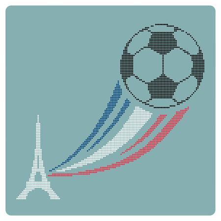 Football or soccer France Euro 2016. Icon design.のイラスト素材