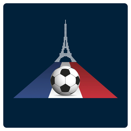 Football or soccer France Euro 2016. Icon design.のイラスト素材