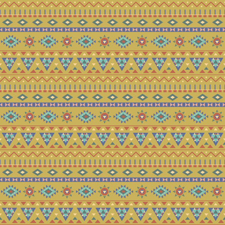 Ethnic boho seamless patterns. Vintage ornament. Background texture, wallpaper, wrapping. illustration.のイラスト素材