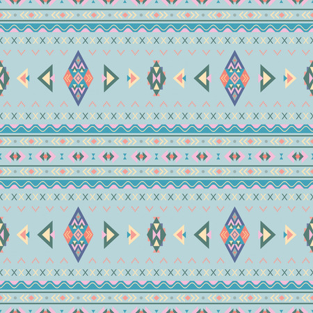 Ethnic boho seamless patterns. Abstract vintage ornament. Background texture, wallpaper, wrapping. Vector illustration.のイラスト素材