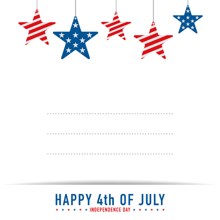 4th of July celebration background. Happy Independence Day, Vector illustration.のイラスト素材