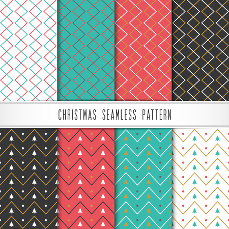Christmas and happy new year pattern setのイラスト素材