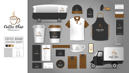 Corporate identity template. Icon concept for coffee shop, cafe, restaurant.のイラスト素材