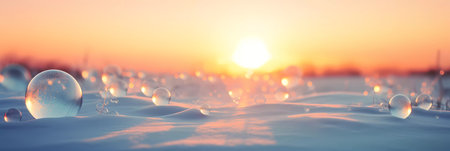 Beautiful winter background. Happy new year and Merry Christmas background. panoramic with copy space.の素材