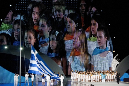 Athens 2011 Special Olympics Opening Ceremony - National Anthemのeditorial素材