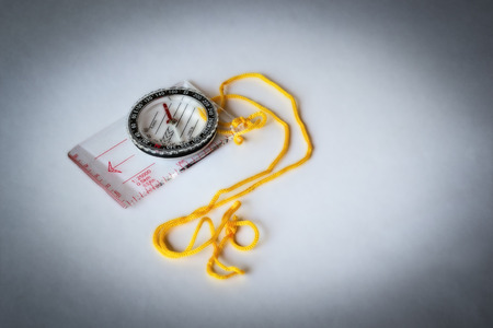 Compass on a rope to search for objectsの写真素材