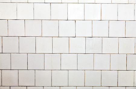 A bright wall of white tile.の写真素材