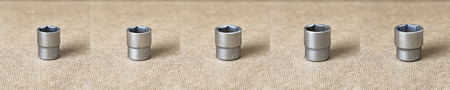 Hex head 18-22 set. Hex head for screwdriver. To tool loosening screws, bolts and nuts. Picture for...
