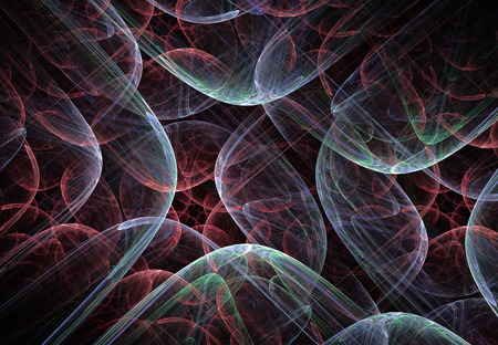Stylized images of color and intersecting spiral lines. The infinity of space and time. Chaotic...