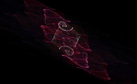 Cosmic geometry. Light phenomena in space. Flash and lightning in the languid air. Deep space. Worlds unknown. The underlying processes in other galaxies.の写真素材