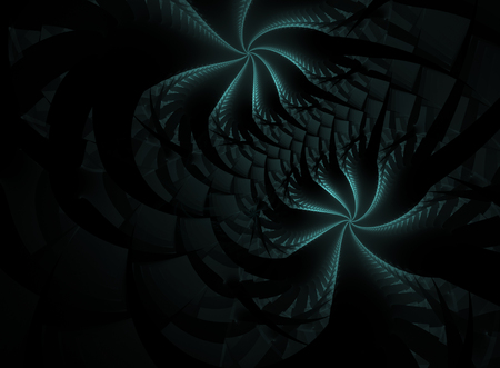 The fantasy worlds of fractals. Fractal image of magical shapes and colors. Repetitive lines and swirls. Illustration of the possibilities of the imagination. Incredible mathematical calculations.の写真素材