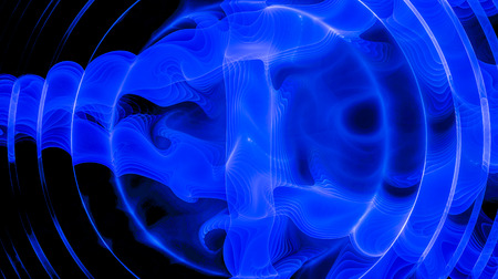 Colored fantasy. Beautiful fractal image of bright colored lines. Illustration of physical...