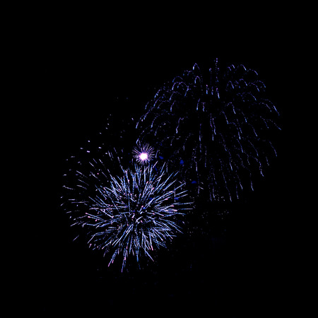 Bright night fireworksの写真素材
