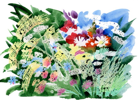 Beautiful abstract color flowers backgroundのイラスト素材