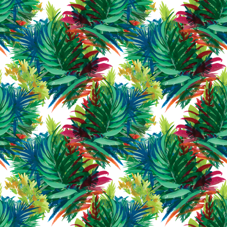 Watercolor seamless pattern with grass. Hand painting.のイラスト素材