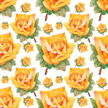 Seamless floral pattern with watercolor flowers and butterfliesのイラスト素材