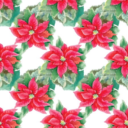 Seamless patterns with Beautiful flowers, watercolor illustrationのイラスト素材